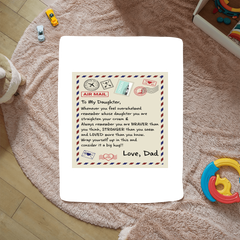 To My Daughter Braver (From Dad) – Sherpa Fleece Blanket