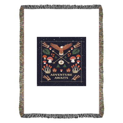 Adventure Awaits - Woven Blanket